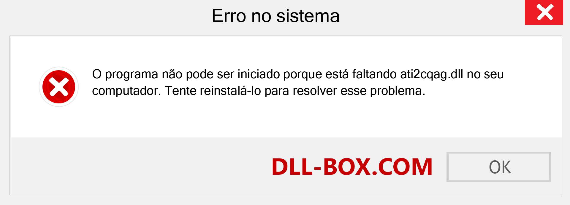 Arquivo ati2cqag.dll ausente ?. Download para Windows 7, 8, 10 - Correção de erro ausente ati2cqag dll no Windows, fotos, imagens